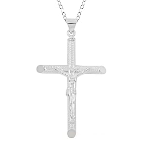 Sterling Silver Cross Pendant Necklace 18 Inches 2.90 Grams