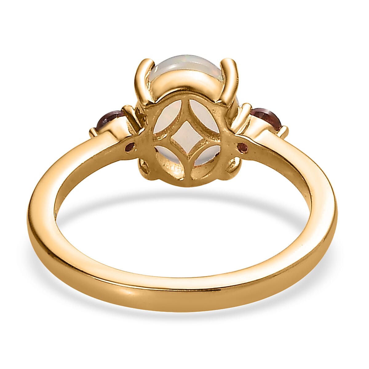 Ethiopian Welo Opal, Ouro Fino Rubellite Ring (Size 11.0) and Pendant in Vermeil Yellow Gold Over Sterling Silver 2.35 ctw image number 6