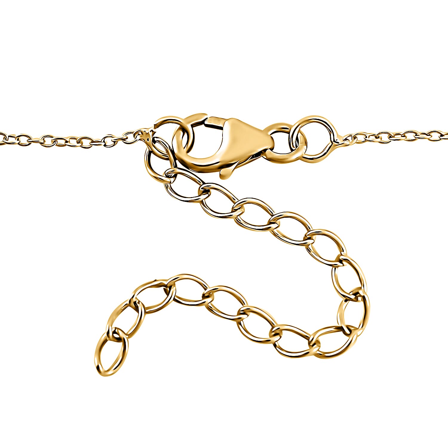Premium Mozambique Garnet and White Zircon 1.30 ctw Pendant Necklace in 18K Vermeil Yellow Gold Over Sterling Silver 20 Inches