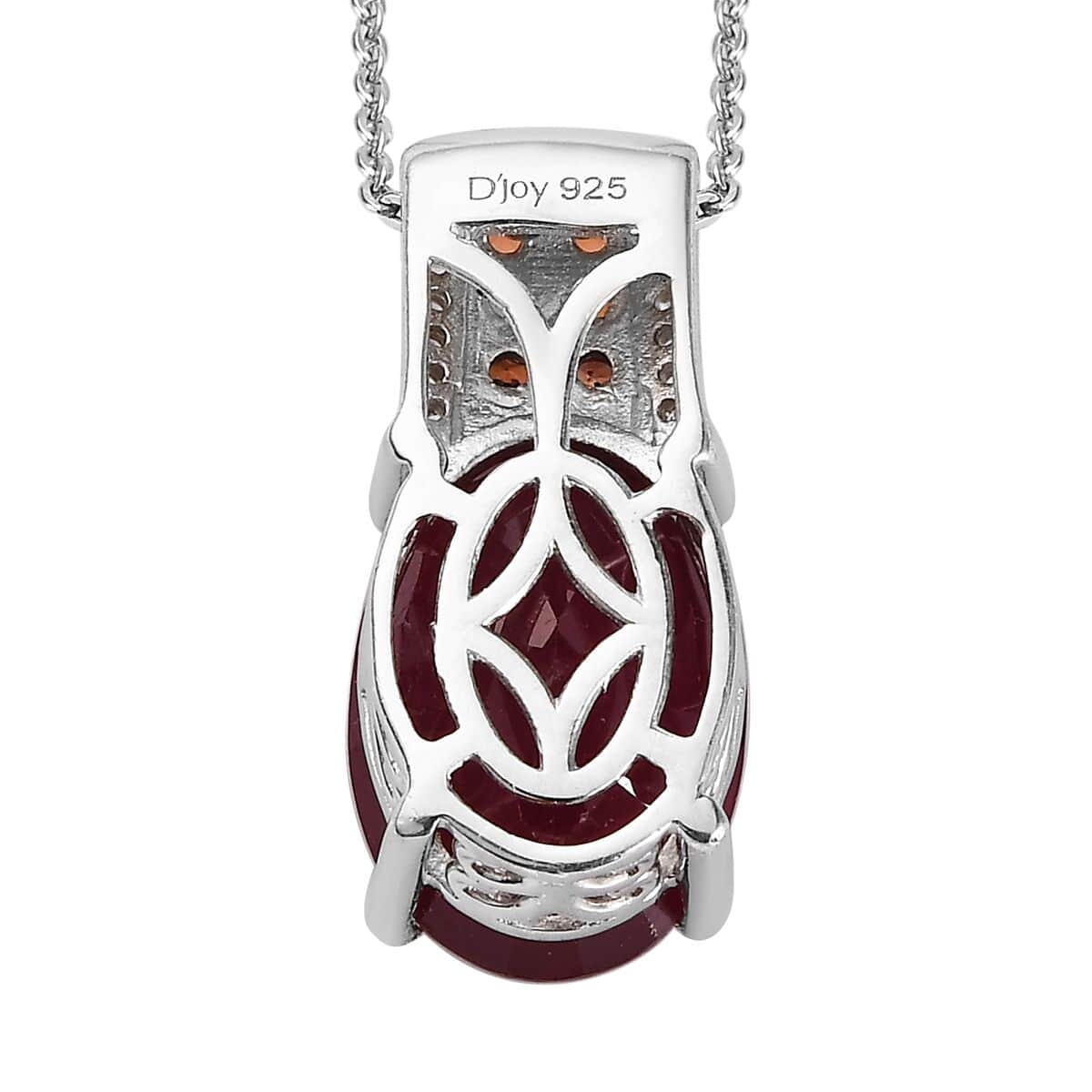 Niassa Ruby (FF) and Multi Gemstone Pendant Necklace 20 Inches in Platinum Over Sterling Silver 9.75 ctw image number 4