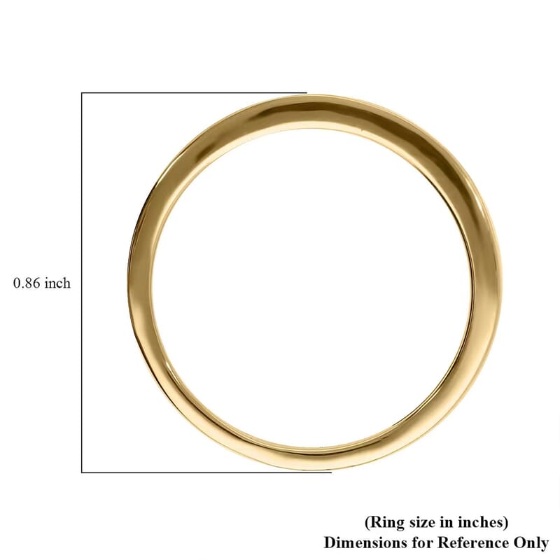 Diamond Set of 3 Ring in Vermeil Yellow Gold and Platinum Over Sterling Silver (Size 8.0) 0.50 ctw