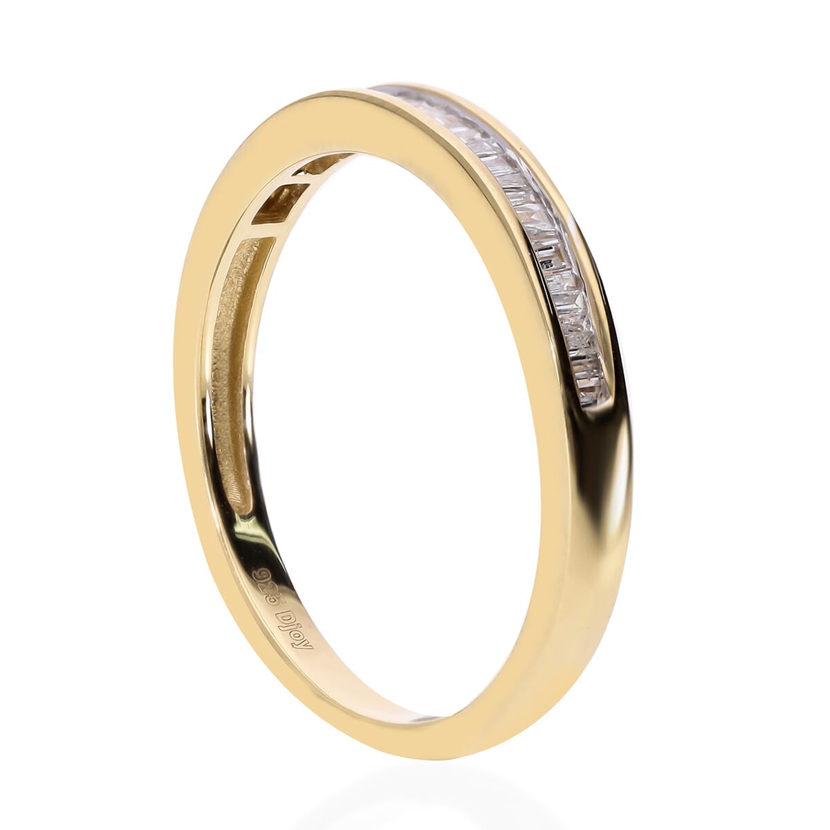Diamond Set of 3 Ring in Vermeil Yellow Gold and Platinum Over Sterling Silver (Size 9.0) 0.50 ctw image number 3