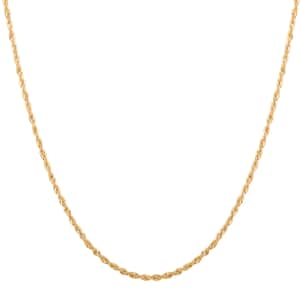 Set of 2 10K Yellow Gold 1.5mm Rope Chain Necklace 22 Inches 3 Grams