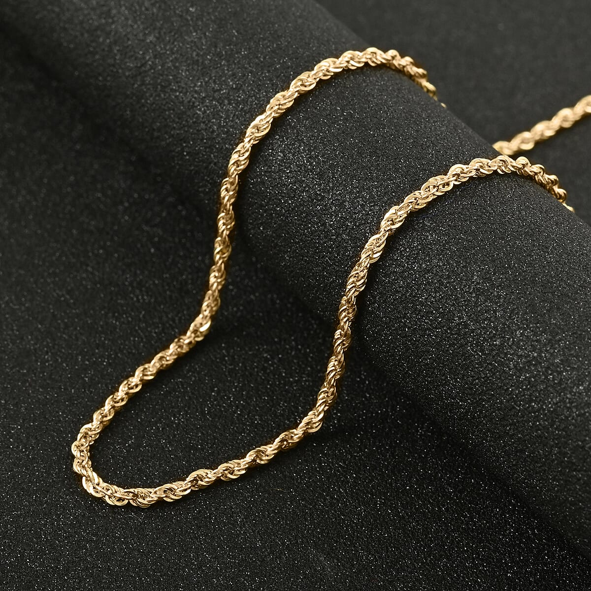 Set of 2 1.5mm Rope Chain Necklace in 10K Yellow Gold 3 Grams 22 Inches image number 1