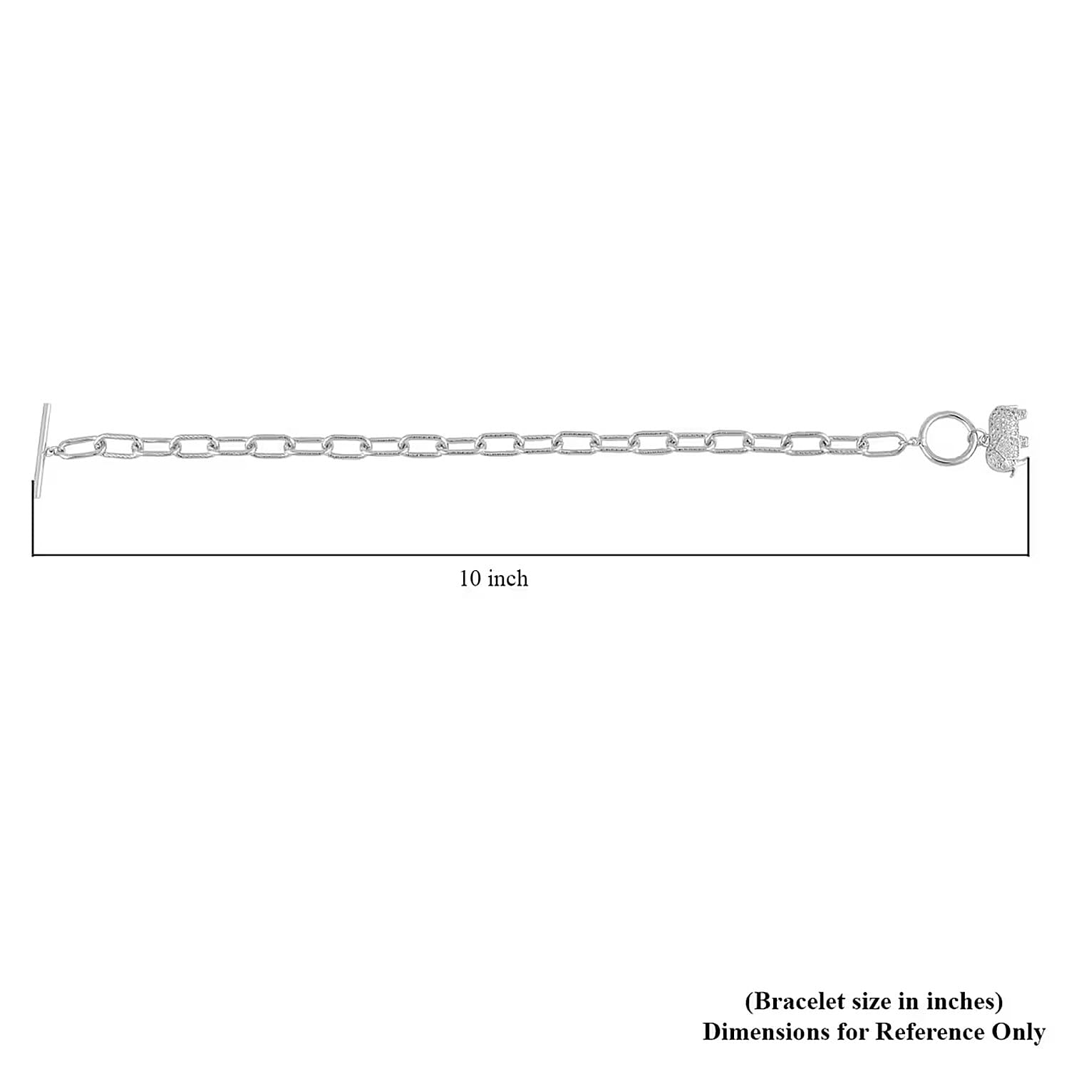 Simulated Diamond, Austrian Crystal Bracelet (7.50In) and Earrings in Silvertone 0.30 ctw