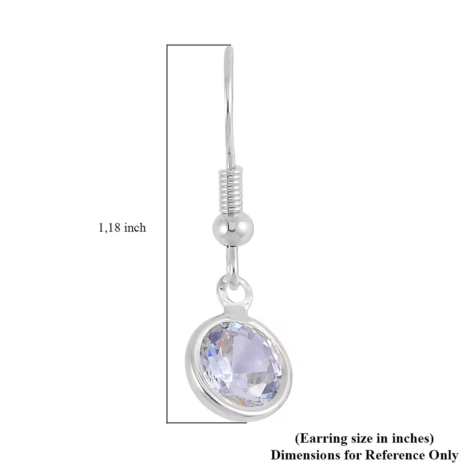 Simulated Diamond, Austrian Crystal Bracelet (7.50In) and Earrings in Silvertone 0.30 ctw