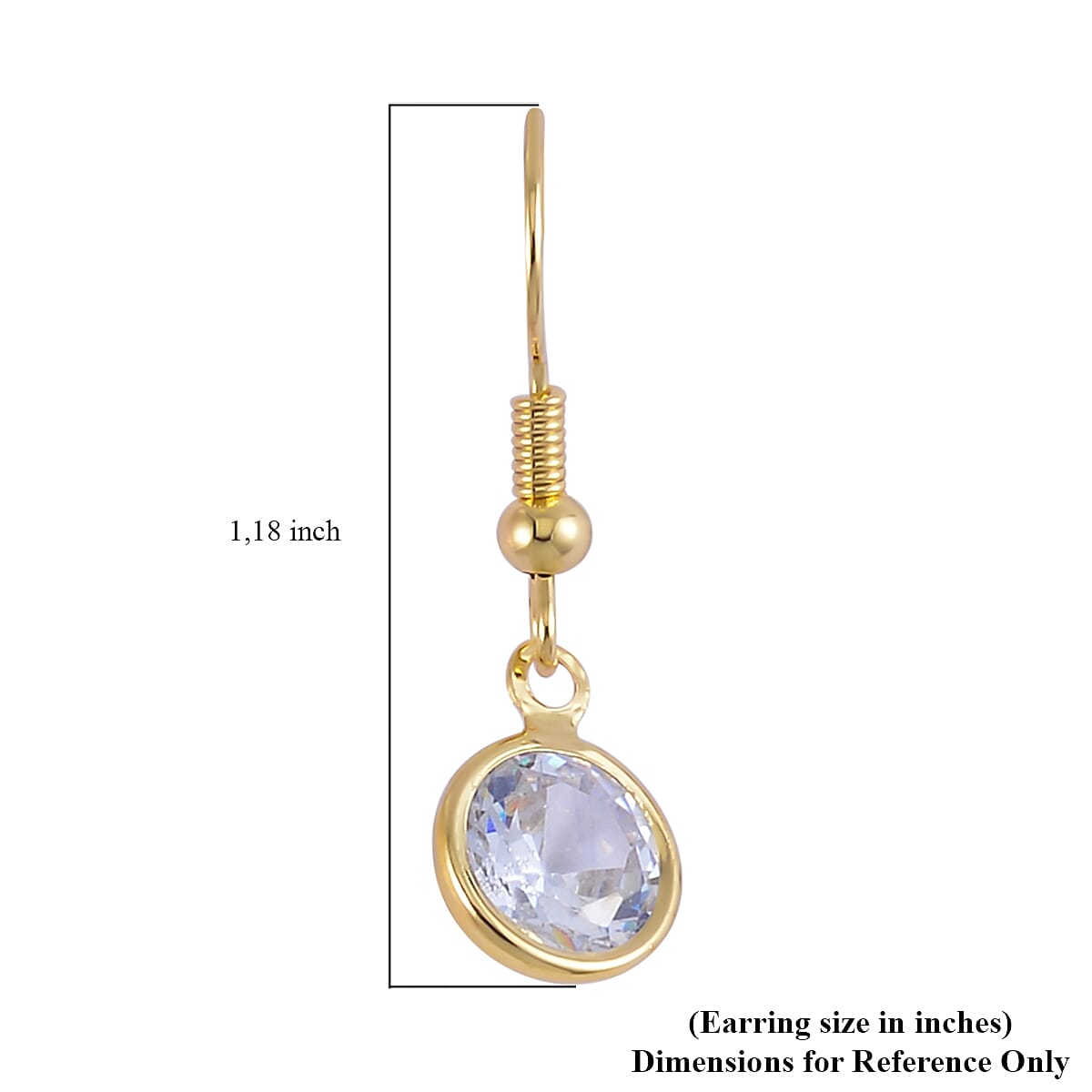Simulated Diamond, Austrian Crystal Bracelet (7.50In) and Earrings in Goldtone 0.30 ctw