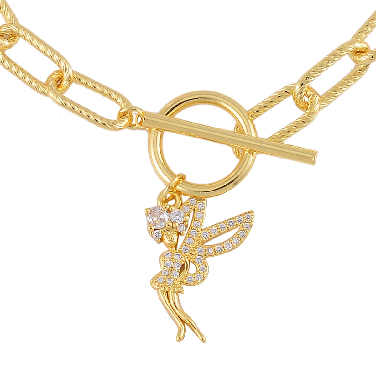 Simulated Diamond, Austrian Crystal Bracelet (7.50In) and Earrings in Goldtone 0.30 ctw image number 3