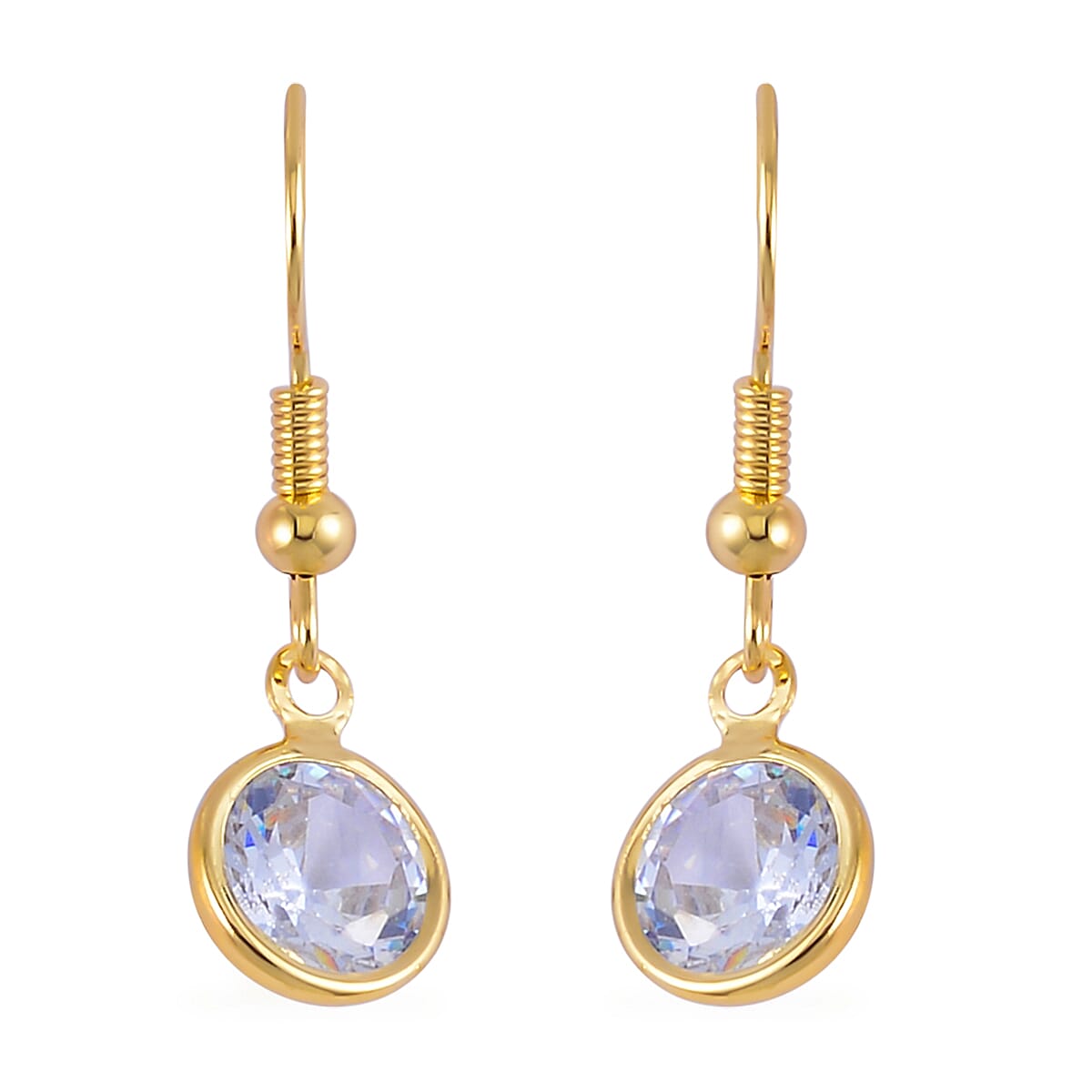 Simulated Diamond, Austrian Crystal Bracelet (7.50In) and Earrings in Goldtone 0.30 ctw image number 5