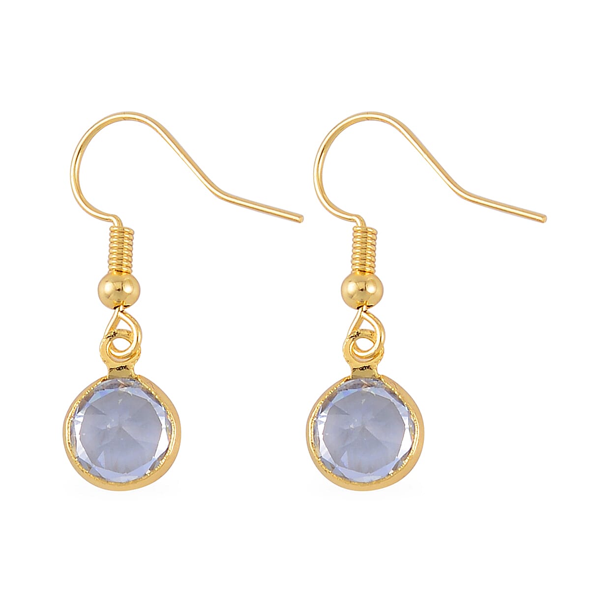 Simulated Diamond, Austrian Crystal Bracelet (7.50In) and Earrings in Goldtone 0.30 ctw image number 6