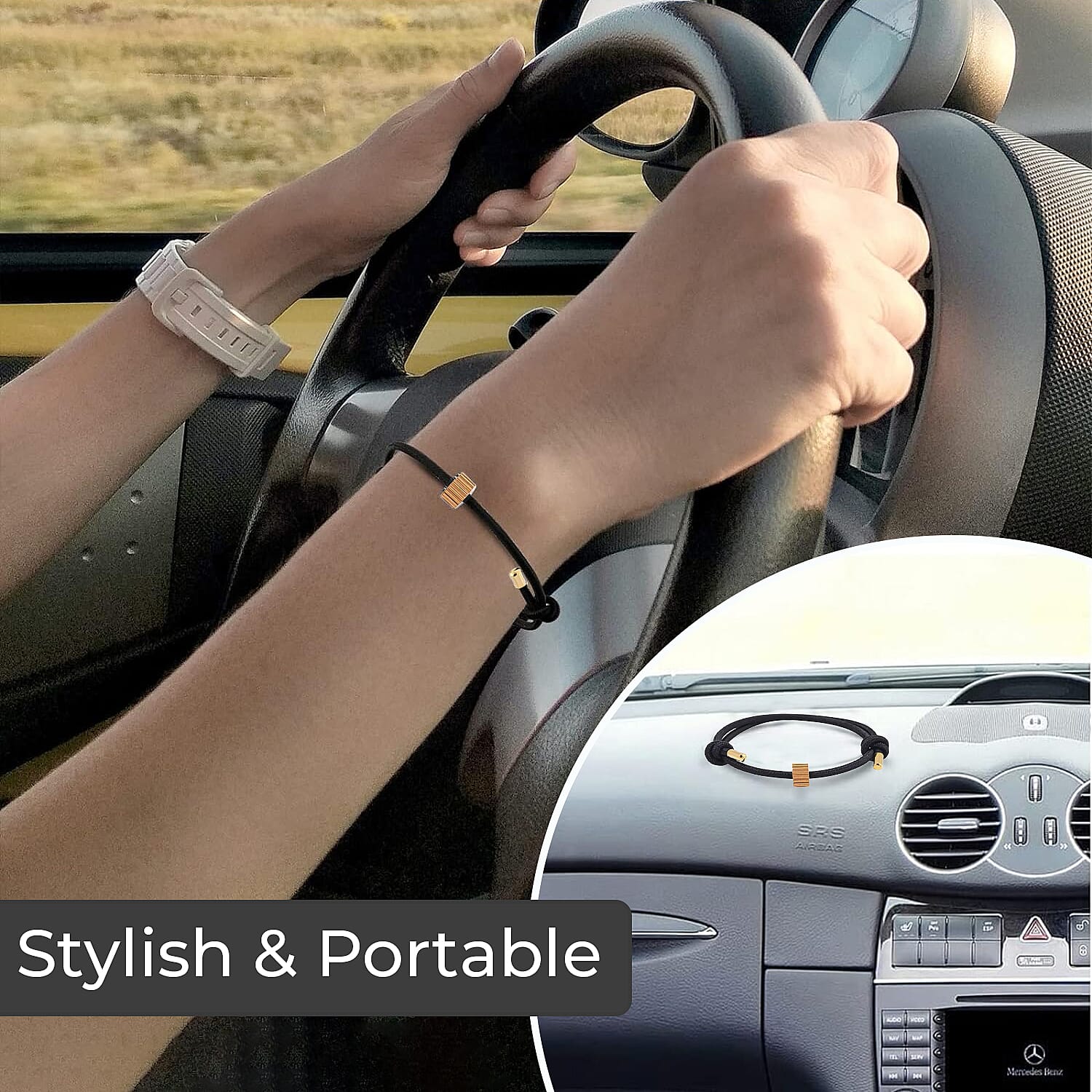 Valentine's Day Ever True Emergency Glass Breaker Gift Set of 5 Multi Color Strand Bracelet in Tungsten and ION Plated YG Stainless Steel (Adjustable)