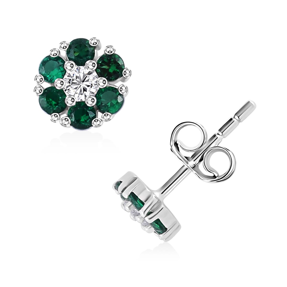 Set of 6 Simulated Diamond 6.15 ctw Earrings in Rhodium Over Sterling Silver image number 5