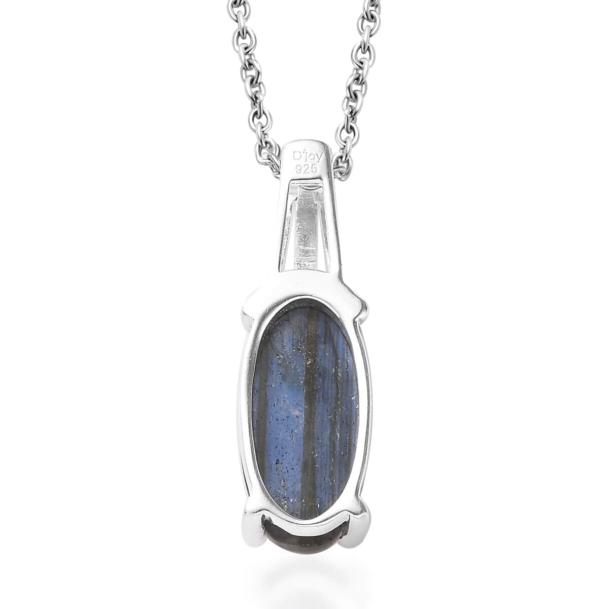 Malagasy Labradorite Pendant in Sterling Silver with Stainless Steel Necklace 20 Inches 5.65 ctw image number 5