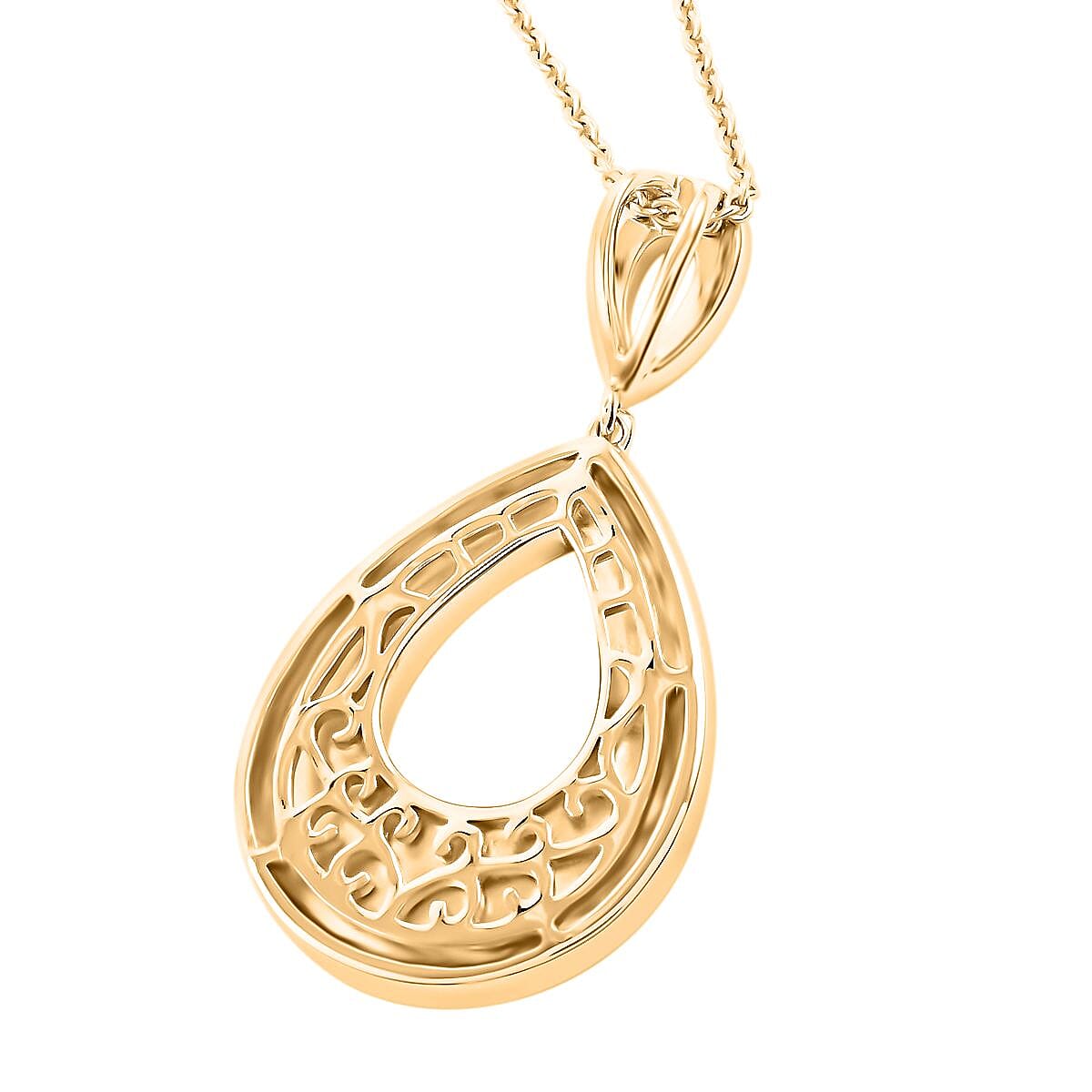 Champagne and White Color Austrian Crystal Pendant Necklace 18 Inches in 14K Goldtone Over image number 4