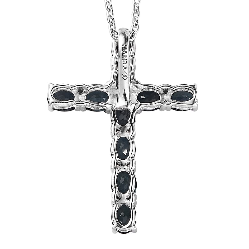 Premium Monte Belo Indicolite 1.70 ctw Pendant Necklace in Rhodium Over Sterling Silver 20 Inches