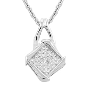 Austrian Crystal Pendant Necklace 18 Inches in Silvertone