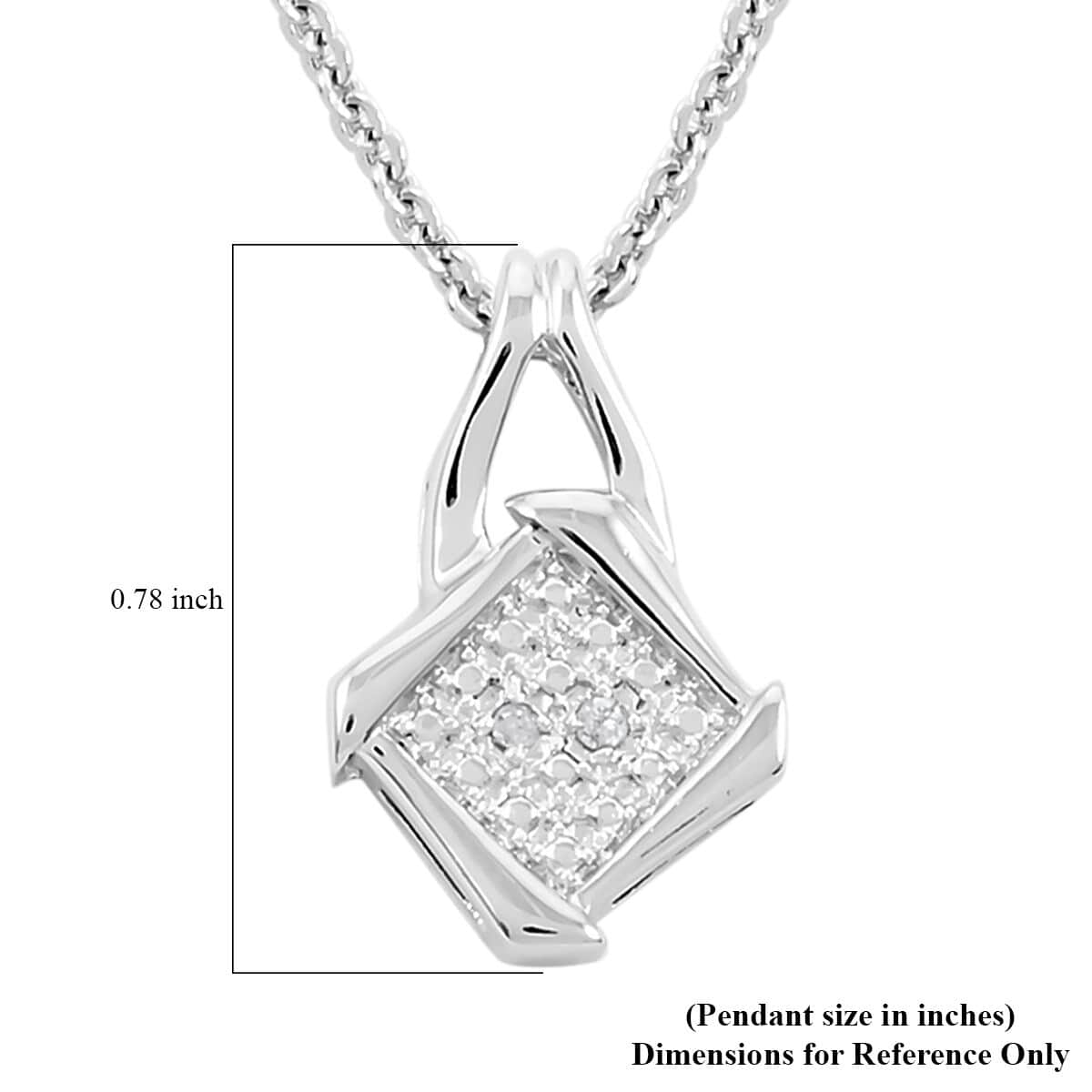 Austrian Crystal Pendant Necklace 18 Inches in Silvertone image number 5