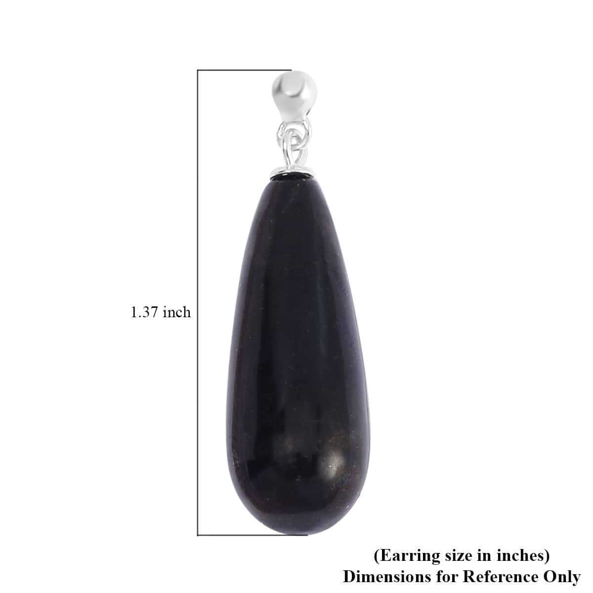 Shungite Earrings and Pendant in Rhodium Over Sterling Silver with Stainless Steel Necklace 20 Inches 55.50 ctw image number 7