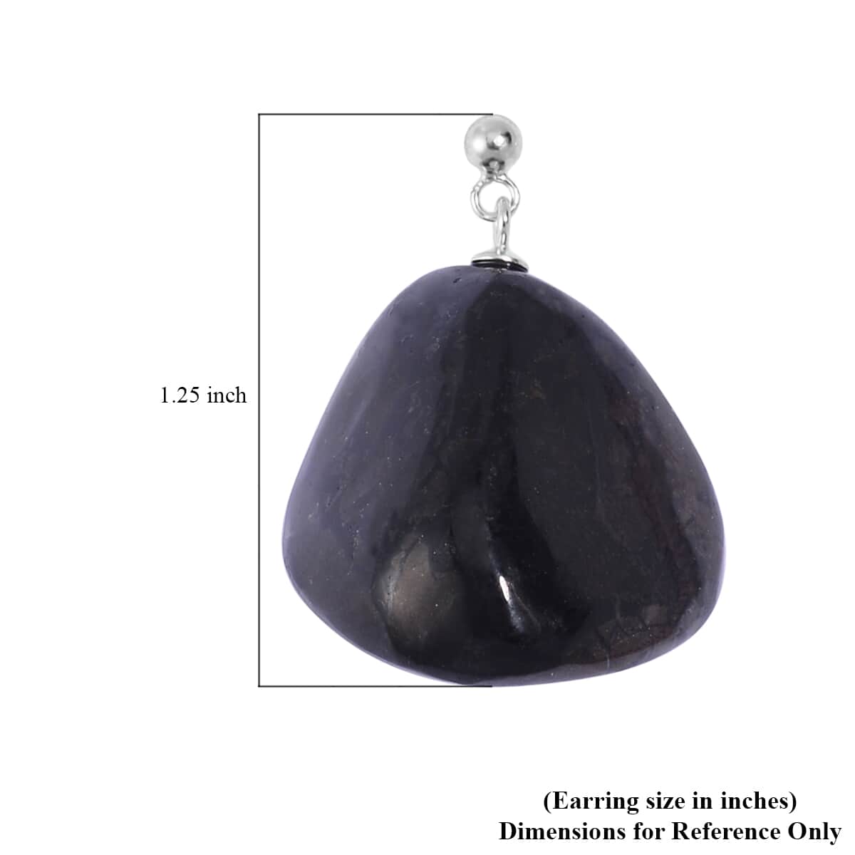 Shungite Earrings and Pendant in Rhodium Over Sterling Silver with Stainless Steel Necklace 20 Inches 162.50 ctw image number 7