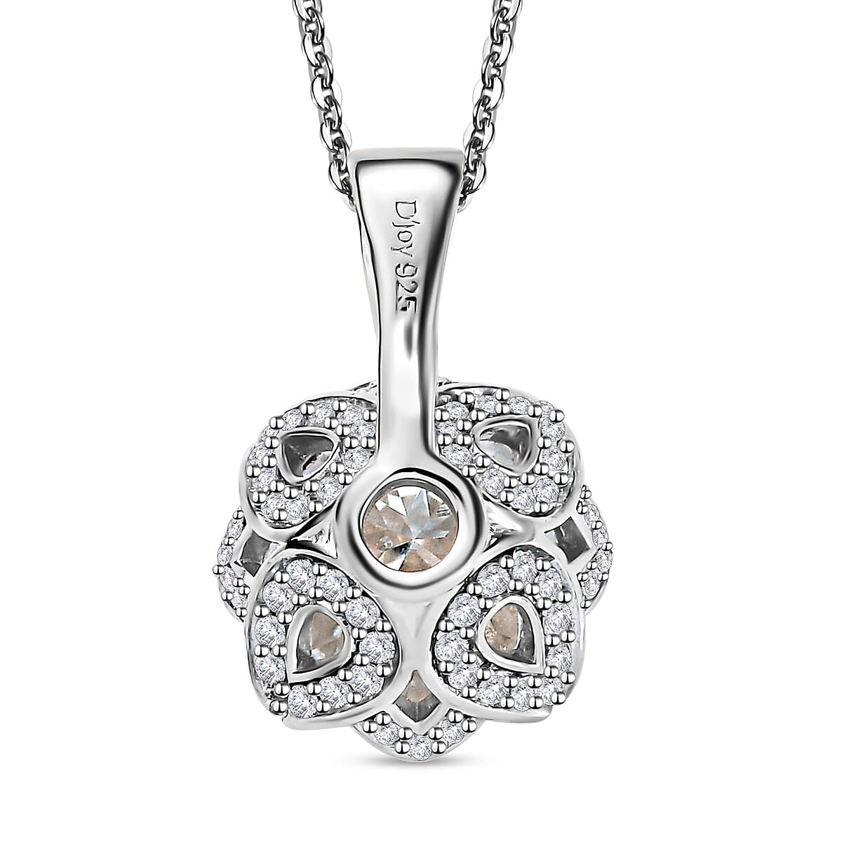 Birds Nest Cut Moissanite 4.00 ctw Pendant Necklace in Platinum Over Sterling Silver 20 Inches image number 4