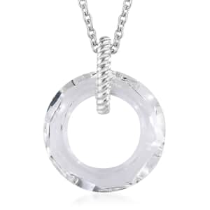 Designer Premium Austrian Crystal Pendant in Sterling Silver with Stainless Steel 20 Inches