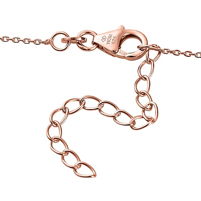 Premium Mozambique Garnet and Multi Gemstone 2.35 ctw Pendant Necklace in 18K Vermeil Rose Gold Over Sterling Silver 20 Inches