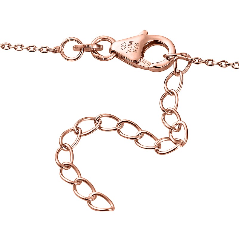 Premium Mozambique Garnet and Multi Gemstone 2.35 ctw Pendant Necklace in 18K Vermeil Rose Gold Over Sterling Silver 20 Inches