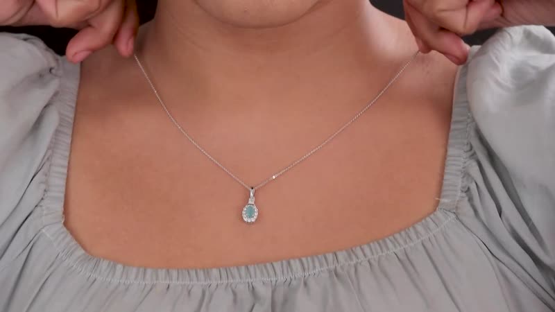 Grandidierite, White Zircon Halo Ring (Size 5.0) and Pendant Necklace 20 Inches in Platinum Over Sterling Silver 1.75 ctw