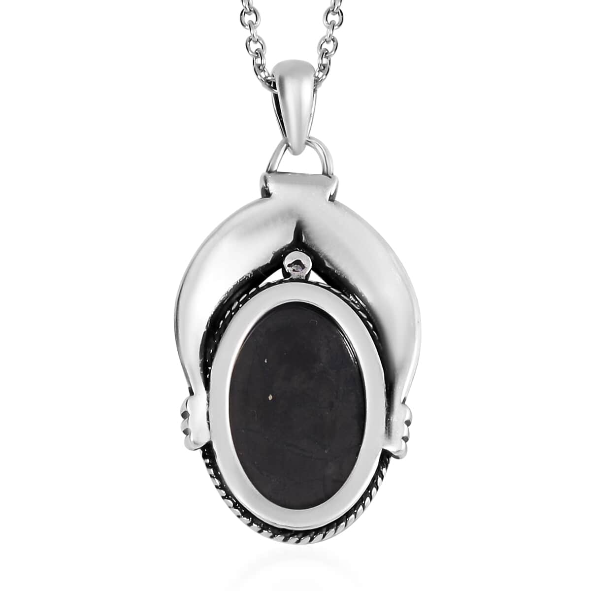 Shungite 10.00 ctw Pendant in ION Plated Copper with Stainless Steel Necklace 20 Inches image number 4