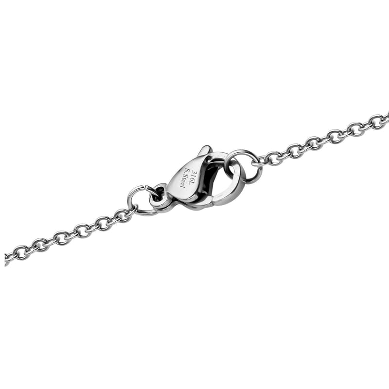 Aurora Borealis Crystal Leaf Pendant in Sterling Silver with Stainless Steel Chain 20 Inches