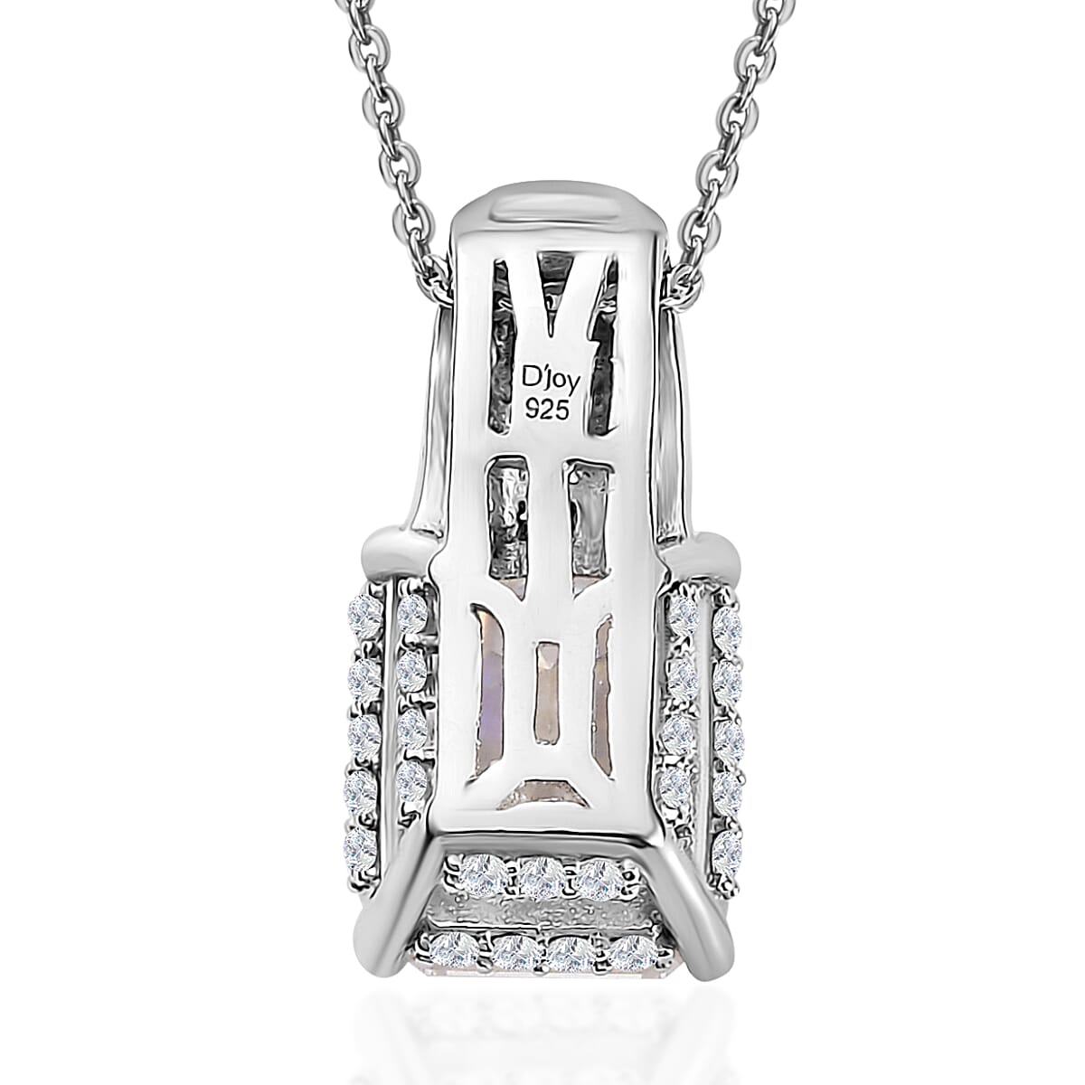 Moissanite Pendant Necklace 20 Inches in Platinum Over Sterling Silver 4.35 ctw