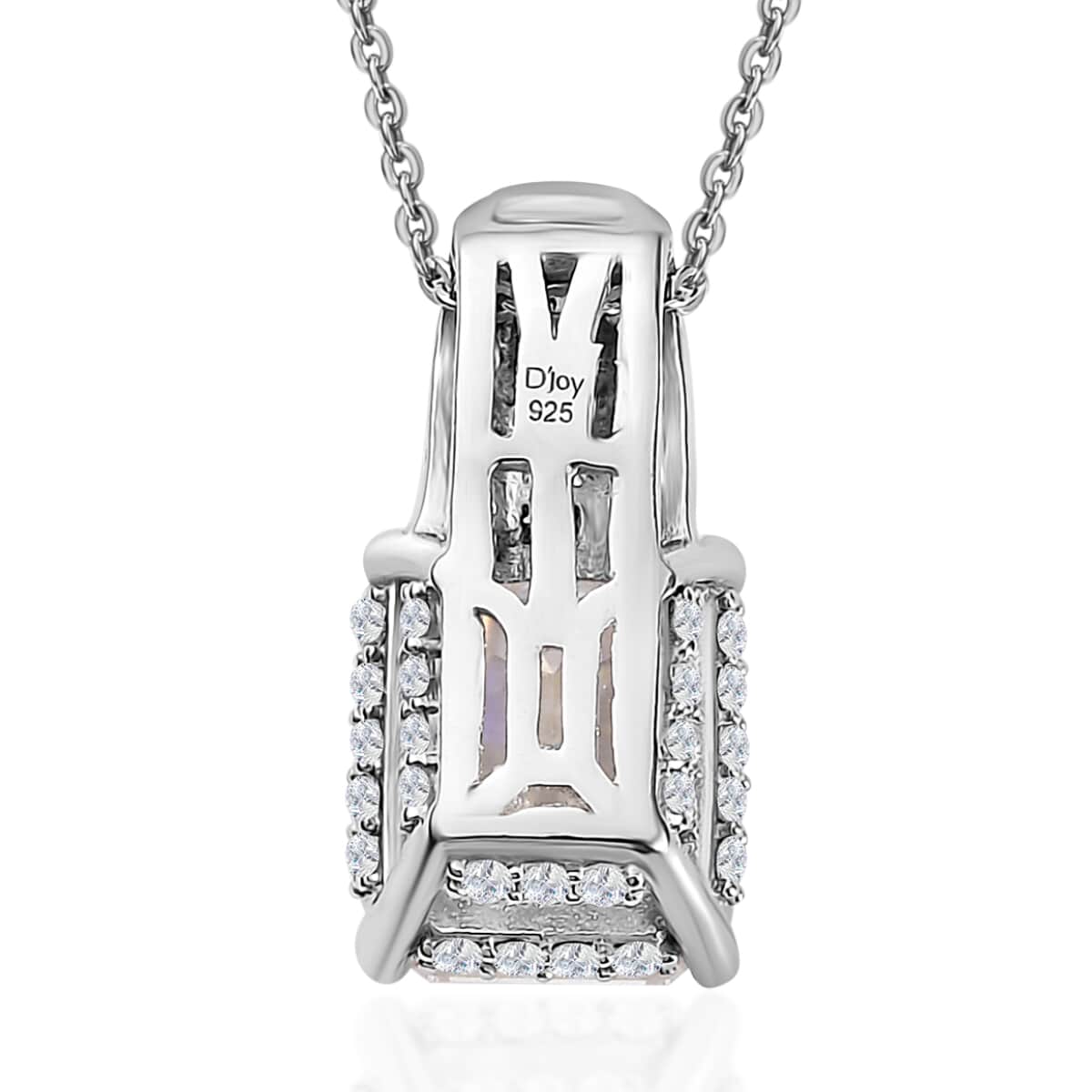 Moissanite Pendant Necklace 20 Inches in Platinum Over Sterling Silver 4.35 ctw image number 4