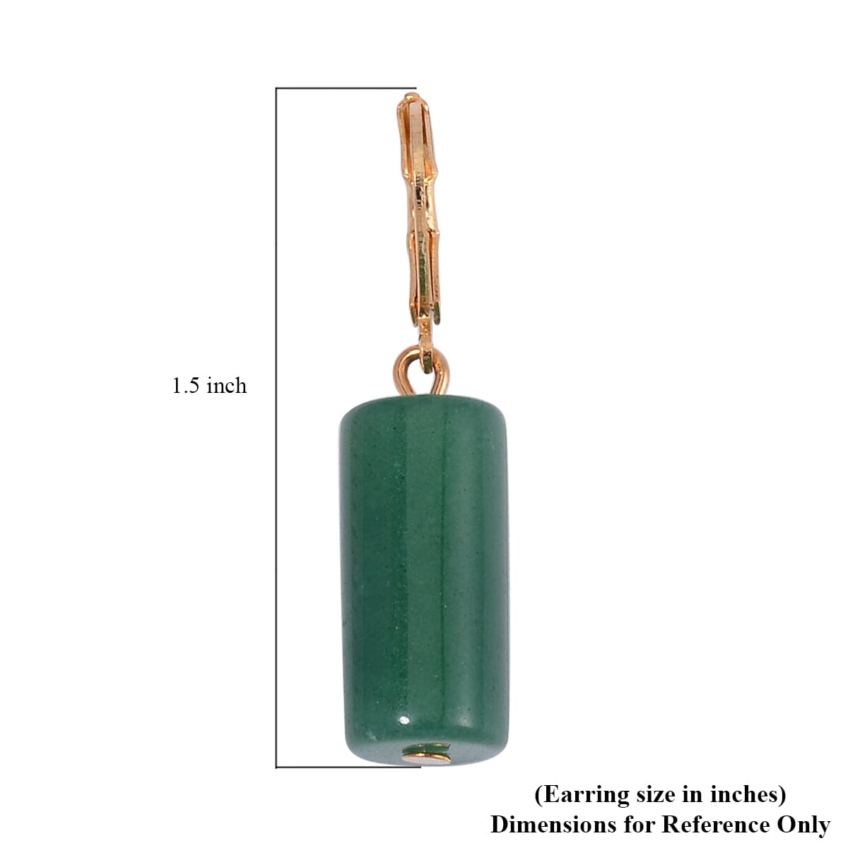 Green Aventurine Bracelet (7.00-9.00In) and Lever Back Earrings in Goldtone 136.40 ctw image number 7