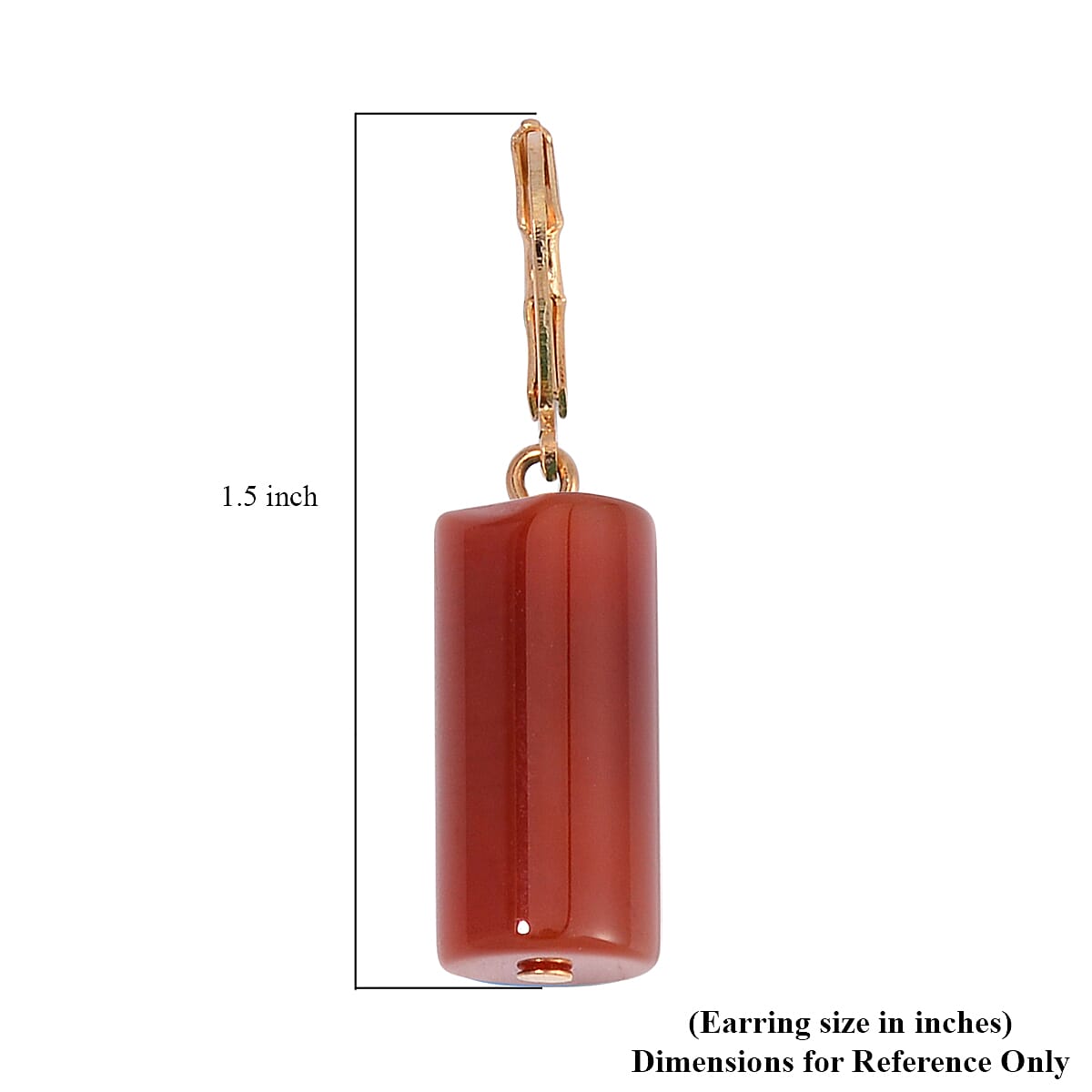Red Agate Bracelet (7.00-9.00In) and Lever Back Earrings in Goldtone 136.40 ctw