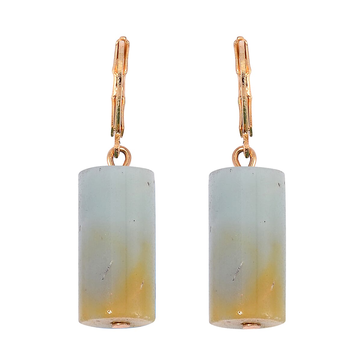 Multi Color Amazonite Bracelet (7.00-9.00In) and Lever Back Earrings in Goldtone 136.40 ctw image number 5