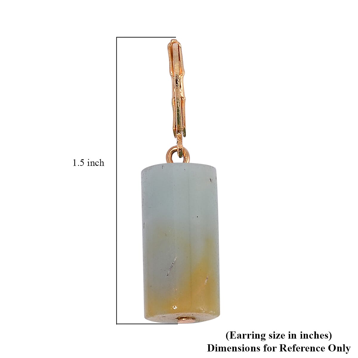 Multi Color Amazonite Bracelet (7.00-9.00In) and Lever Back Earrings in Goldtone 136.40 ctw image number 7