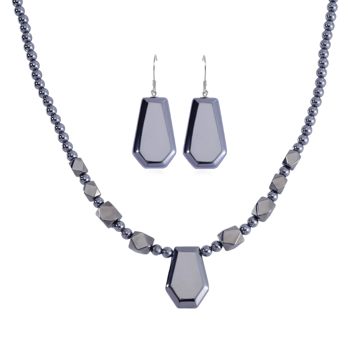 Terahertz 277.05 ctw Fancy and Beaded Necklace and Earrings in Rhodium Over Sterling Silver 20 Inches image number 0