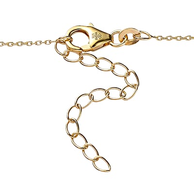 Premium Sleeping Beauty Turquoise and Multi Gemstone 5.00 ctw Pendant Necklace in 18K Vermeil Yellow Gold Over Sterling Silver 20 Inches