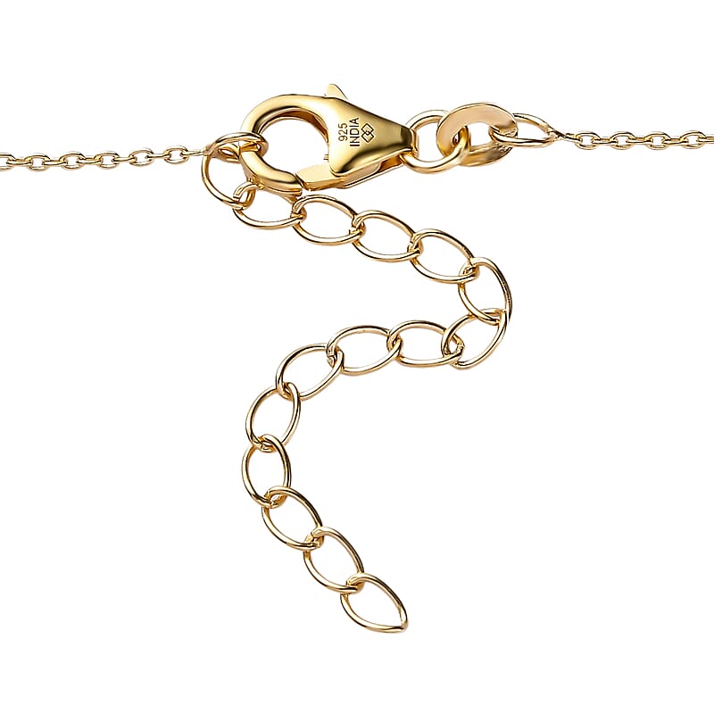 Premium Sleeping Beauty Turquoise and Multi Gemstone 5.00 ctw Pendant Necklace in 18K Vermeil Yellow Gold Over Sterling Silver 20 Inches