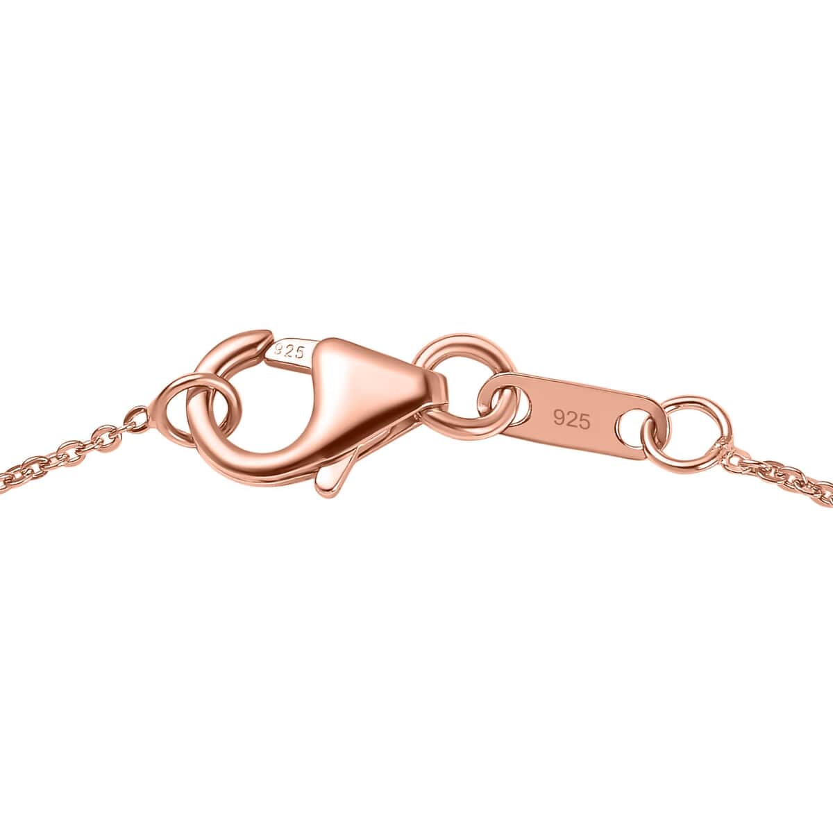 Natural Pink Diamond I3 Mom  & Son Love Pendant Necklace 20 Inches in Vermeil Rose Gold Over Sterling Silver 0.06 ctw image number 5