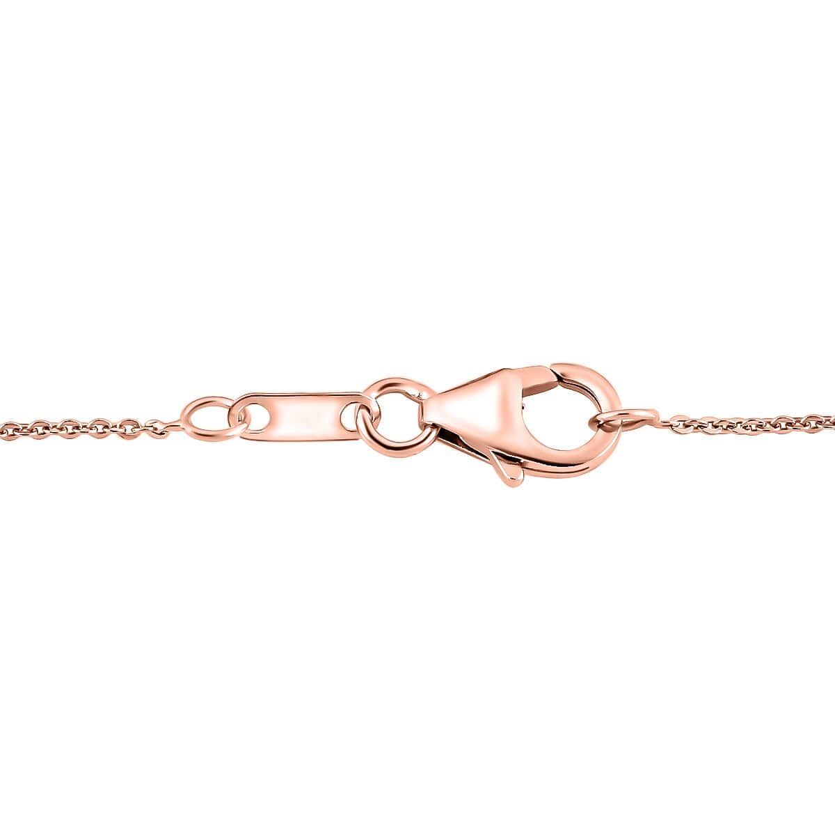 Natural Pink Diamond I3 Rose Pendant Necklace 20 Inches in Vermeil Rose Gold Over Sterling Silver 0.10 ctw image number 5