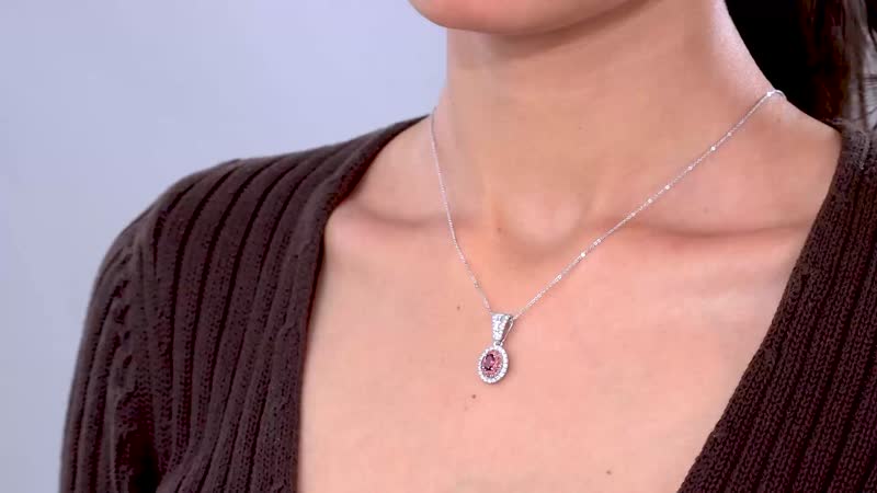 TLV Ceylon Blue Sapphire, Moissanite Halo Pendant Necklace (20 Inches) in Platinum Over Sterling Silver 1.35 ctw