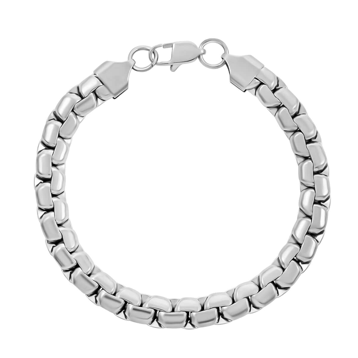 Box Chain Bracelet (7.50In) and Necklace 20 Inches in Stainless Steel image number 5