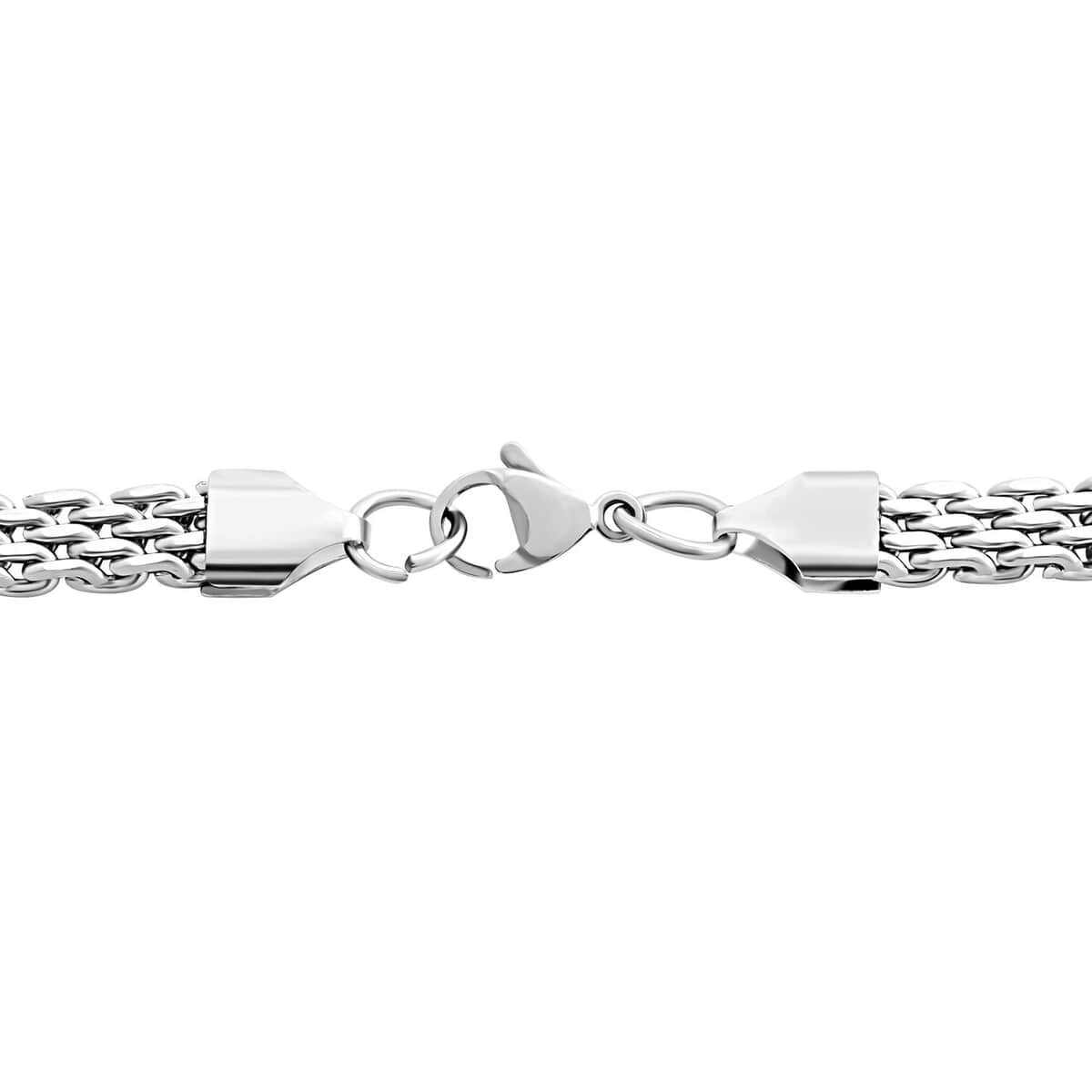 Mesh Chain Bracelet (7.50In) and Necklace 20 Inches in Stainless Steel image number 3