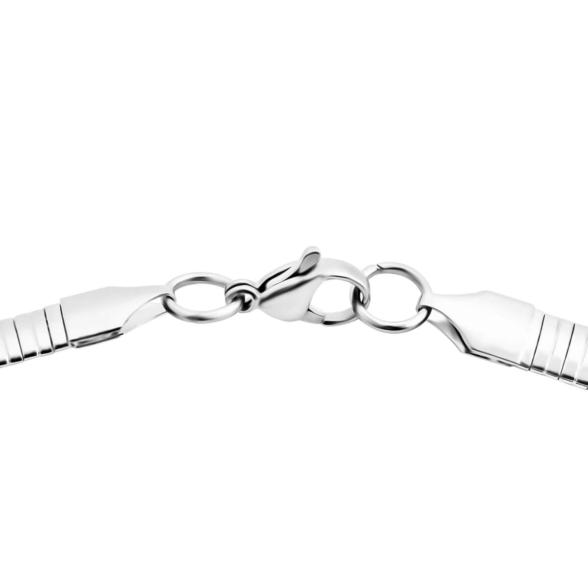 Omega Chain Bracelet (7.50In) and Necklace 20 Inches in Stainless Steel image number 3