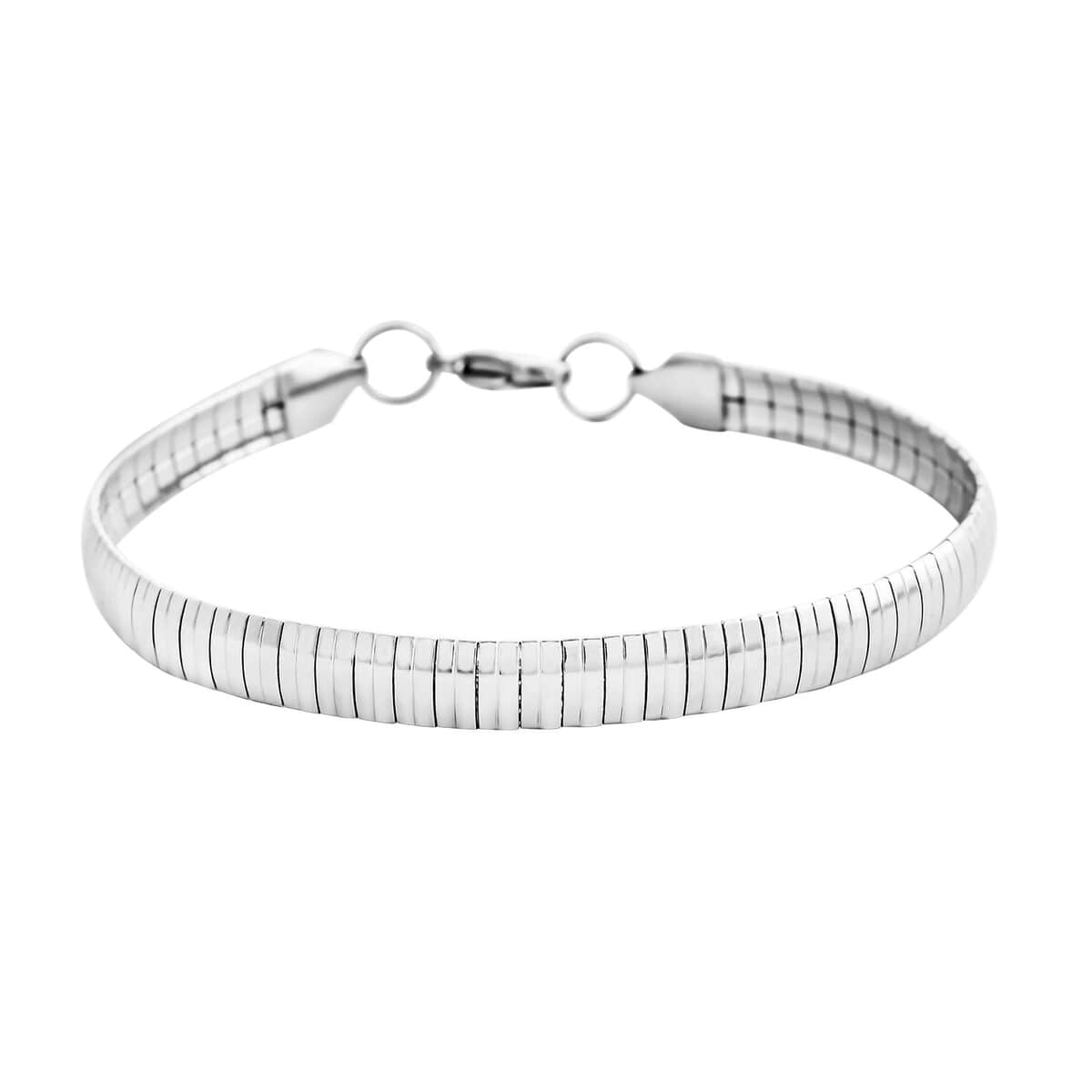 Omega Chain Bracelet (7.50In) and Necklace 20 Inches in Stainless Steel image number 4