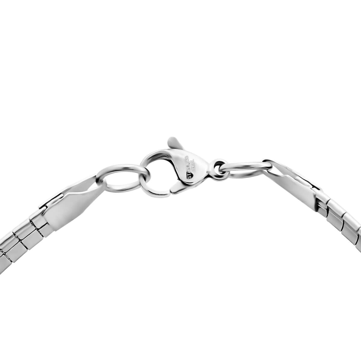 Omega Chain Bracelet (7.50In) and Necklace 20 Inches in Stainless Steel image number 5