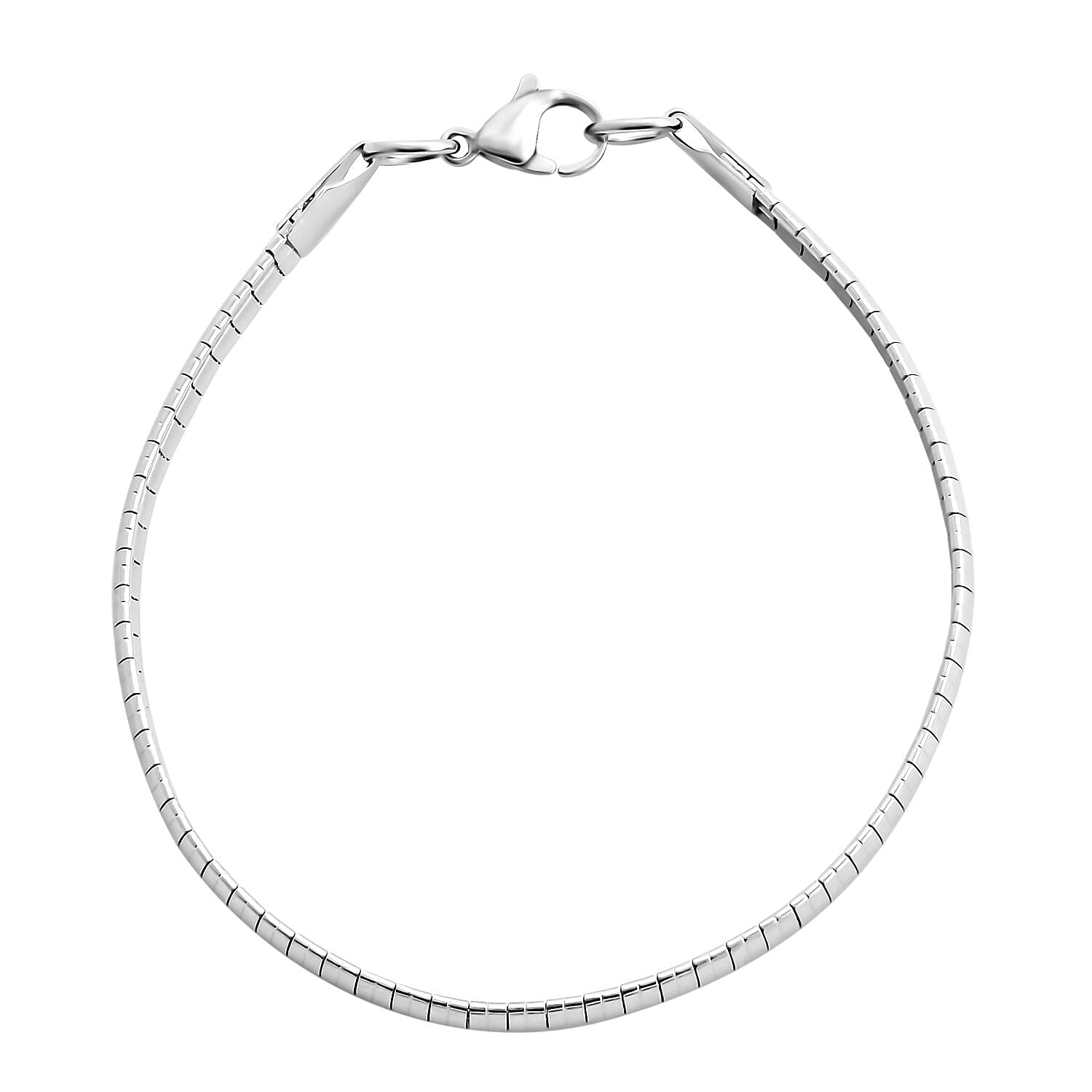 Omega Chain Bracelet (7.50In) and Necklace 20 Inches in Stainless Steel