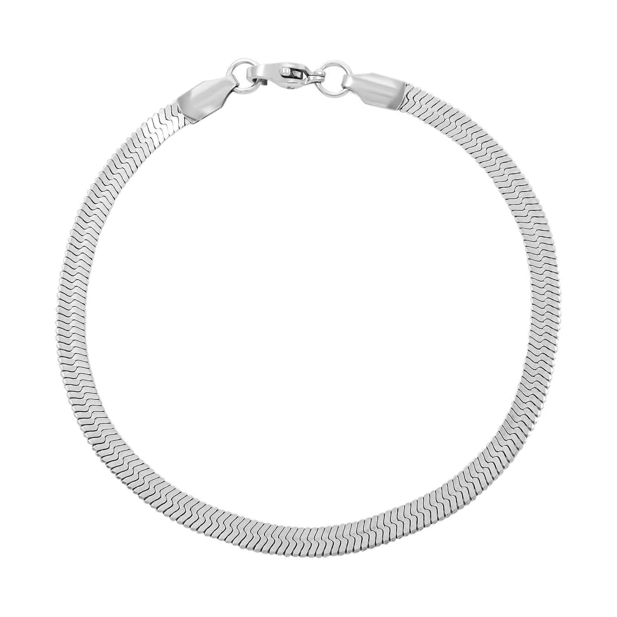 Herringbone Chain Bracelet (7.50In) and Necklace 20 Inches in Stainless Steel  image number 5