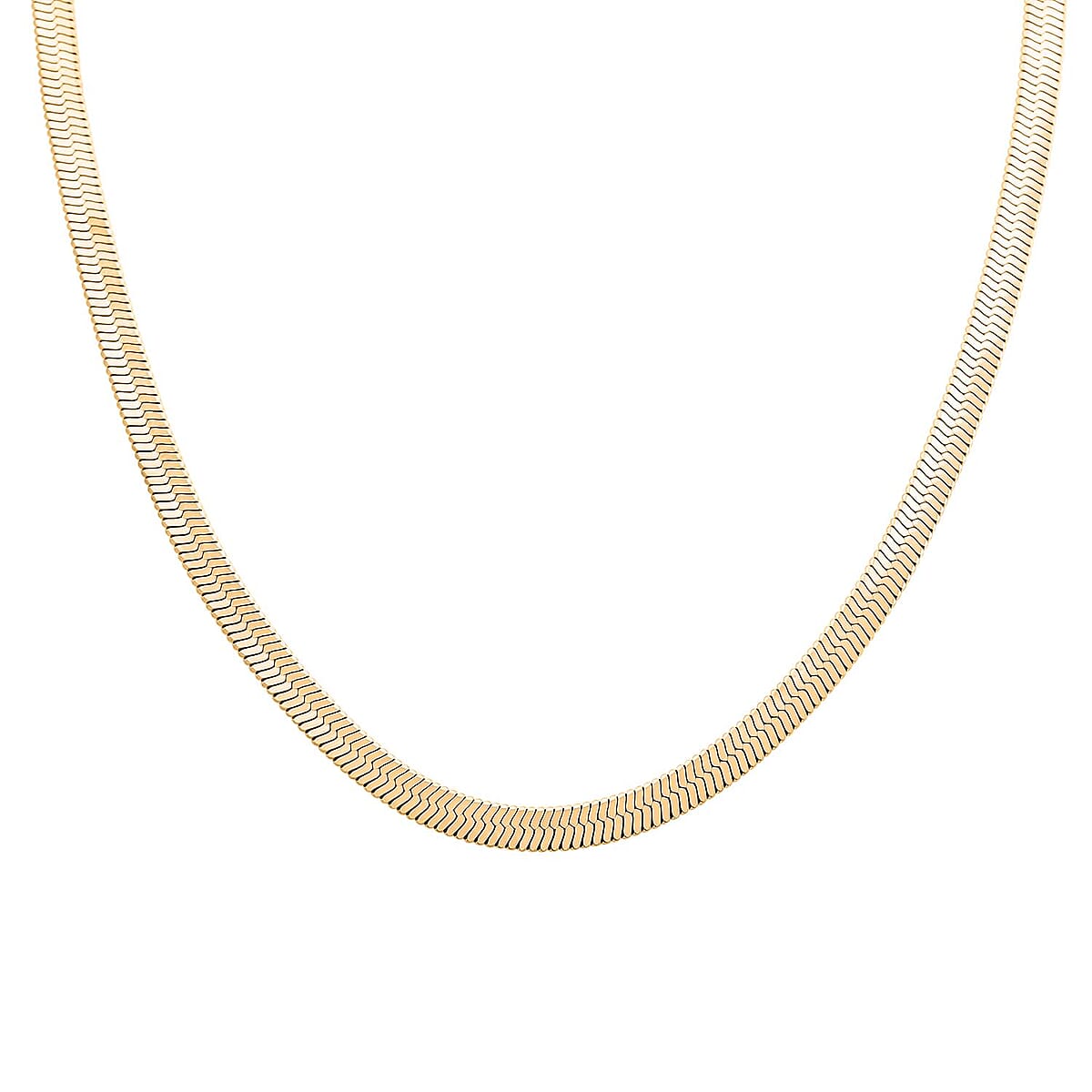 Herringbone Chain Bracelet (7.50In) and Necklace 20 Inches in ION Plated YG Stainless Steel image number 2